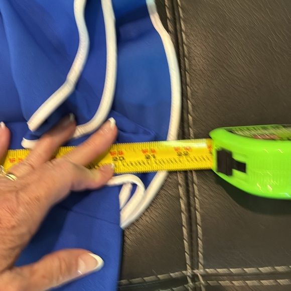 Tommy Hilfiger Sz 14 flutter sleeve sheath dress cobalt blue white trim - Picture 8 of 12